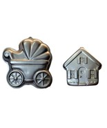 Wilton Baby Carriage Cake Pan 2105-3319 &amp; 3D House Cake Pan 2105-2070 - $12.99