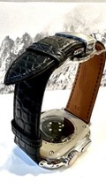 Apple Watch ULTRA 2 49mm Diamond POLISHED Titanium Black Alligator Band Custom - £1,269.21 GBP