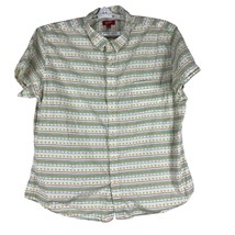 Arizona Jeans Co. Men&#39;s Short Sleeved Collared Button Down Dress Shirt S... - £12.59 GBP