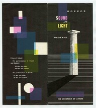 Greece Sound and Light Pageant Brochure Acropolis of Athens 1960 - £12.66 GBP
