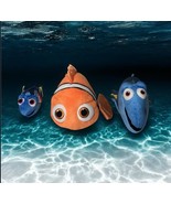 Disney Finding Dory Nemo Stuffed Plush Fish TY Sparkle Dory Toys Set of 3 - $34.64