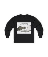 Gooning Cat Long Sleeve Tee Shirt Graphic Print Crewneck Unisex Gift NEW - $29.26 CAD+