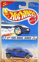 1995 Hot Wheels #343 New Model 1/12 SPEED BLASTER Blue Pink-Engine/Base w/UH Sp - $8.25