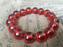 Rare Holy Blessed Red Naga Eye Stone Bracelet Charm Magic Bangle Nature Amulets - £16.02 GBP+