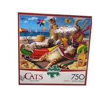Buffalo Games Cats Beachcombers 750 Piece Puzzle 24x18 Inches Age 14+ - $18.00