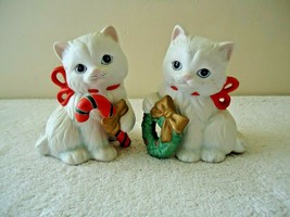 Vintage Homco # 5112 Set Of 2 Christmas Kittens Figurines &quot; BEAUTIFUL SET &quot; - £20.87 GBP