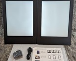 3 x WeChef LED Back Lit Light Menu Holder Cover Folding Double Panel 8&quot;x... - £141.40 GBP