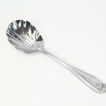 Reed Barton Ribbon Crest Solid Shell Casserole Spoon 8.875&quot;  - £9.34 GBP