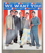 Y2K &#39;NSYNC Poster &quot;WE WANT YOU&quot;  HTF Boy Band By Mead &amp; Zeeks Inc Winter... - $2,340.99 MXN