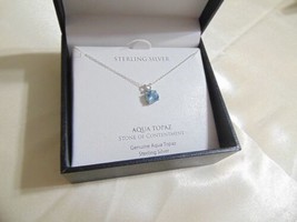 Department Store Blue Topaz (1-1/2 ct. t.w.) 18&quot; SS Pendant Necklace  BX... - $46.07