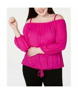 International Concepts Plus Size Mixed-Media Dolman-S Grapefruit 2X - $34.27 CAD