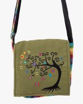 Olive Colored Tree of Life  Crossbody Bag Purse    NEW   - £19.92 GBP