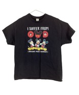 Mickey Mouse T-shirt XL Unisex Black I Suffer From Obsessive Mickey Diso... - £11.81 GBP