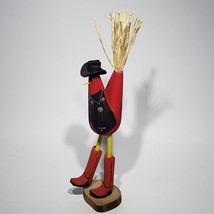 Navajo Folk Art Chicken Rooster Red Cowboy Wood Figure Artist T. Shorty ... - $38.95