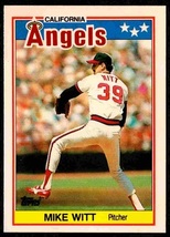 California Angels Mike Witt 1988 Topps UK Mini Baseball Card #86 nr mt  - $0.50