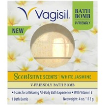 Vagisil Scentsitive Scents V-Friendly Bath Bomb, White Jasmine Scent Sensitive. - £9.62 GBP