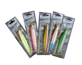 Vertical Lead Jigging Lures Multicolor 125 gram 4.5 ounce 5 pcs Fishing Lures - £23.66 GBP
