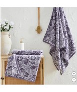 Trident Limited Bath Towels Purple Floral 2-Pack 30&quot; X 58&quot; Cotton 600 GSM - $58.39 CAD