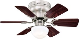 Petite Indoor Ceiling Fan With Light, 30 Inch, Brushed Nickel, Westinghouse - $99.96