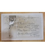 CHRISTMAS GREETING - POEM - 1910 GIBSON ART - c. 1907-1915 POSTCARD - £3.34 GBP