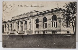 Public Library,  Columbus Ohio 1907 to Bellville Ohio UDB Postcard C16 - £5.19 GBP