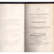 164-YEAR OLD The Logic and Utility of Mathematics, 1860, Davies, amazing... - £77.52 GBP