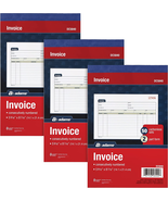 Invoice Book 3 Pack, 2 Part Carbonless Invoices, Horizontal Sales Slip, ... - $22.77 CAD