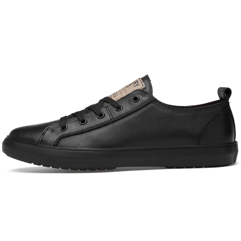 2024 Fashion Men&#39;s Casual Shoes Leather  -Up Shoe Man  clics Black White Platfor - £246.98 GBP