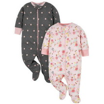 Gerber Baby Girl Sleep &#39;n Plays, 2-Pack, Assorted Size 0-3M - £12.57 GBP