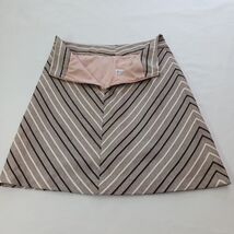 Ann Taylor Loft Women’s Coral Stripes Back Zip Pull On Skirt Size 8T image 2