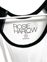 Rosie Harlow Womens Sz S White Black Soft Tank Top Shirt - £12.43 GBP