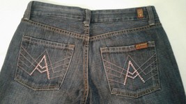 Women&#39;s 7 Seven For All Mankind Pink A Pocket Jeans Sz 28 Boot Cut  (Bin L) - $13.46