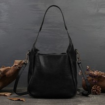 New Retro Genuine Leather Women Shoulder Designer Bags Luxury For Ladies Handbag - £101.31 GBP