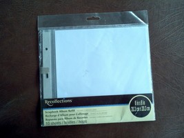 Recollections Scrapbook Album Refill 8" x 8"  New 10 Sheets - $13.86