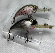 Rebel Roundbill Crankbait Double Hook Fishing Lure Lot Of 2 - £39.87 GBP