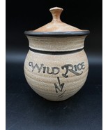 Deneen Pottery Canister Stoneware Storage Jar Wild Rice Crock 6.5” - €33,26 EUR