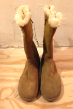 NWT Universal Thread Natural Suede Fur Boots Size 10 Ladies Fall Winter - £22.09 GBP