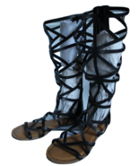 Fergalicious By Fergie Women&#39;s Black Graceful Gladiator Sandals ~6~ - £9.56 GBP