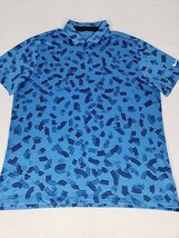 Nike Tour Dri Fit Short Sleeve Golf Polo Men&#39;s XL Blue Geometric FD5739-402 - $42.99