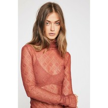 Free People Double Layer Tribeca Sweet Memories Lace Turtleneck Fitted S... - £24.87 GBP