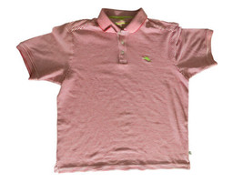 Tommy Bahama Shirt Mens Large Red Pink Striped Polo Pima Cotton Short Sl... - £17.28 GBP