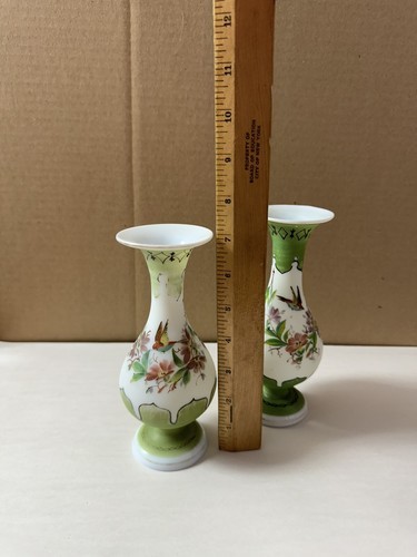 Antique Hand Painted Glass Vases SMALL Mt READ MORE Item image 13