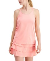 allbrand365 designer Womens Activewear Solid Strappy Tank Top,Peachberry,X-Small - £22.44 GBP
