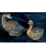 Set of 2 Ceramic Geese Figurines.  VERY GOOD CONDITION - £11.66 GBP