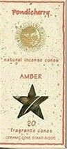 Pondicherry Natural Incense Amber Cones 20 per package (includes ceramic... - £7.33 GBP