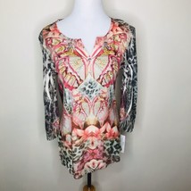 Style &amp; Co Butterfly Print Long Sleeve Top Sz Small - $18.81