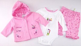 NWT Baby Einstein Girl&#39;s 3 Pc. Pink Floral + Mouse Outfit Set, 3 Mos., $40 - £15.66 GBP