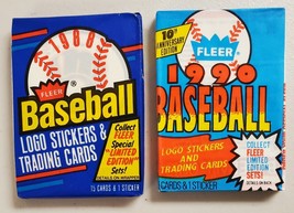 1988 and 1990 Fleer Baseball Lot of 2 New Sealed Unopened Packs-*- - £10.90 GBP