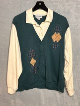 Vintage Alfred Dunner Mixed Pattern Sweater Vest Pullover 2X Collared la... - $24.95