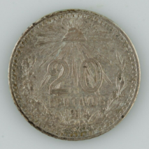 Moneda De 20 Centavos De México 1914 Casi Sin Circular AU Plata Mexicana - €73,28 EUR